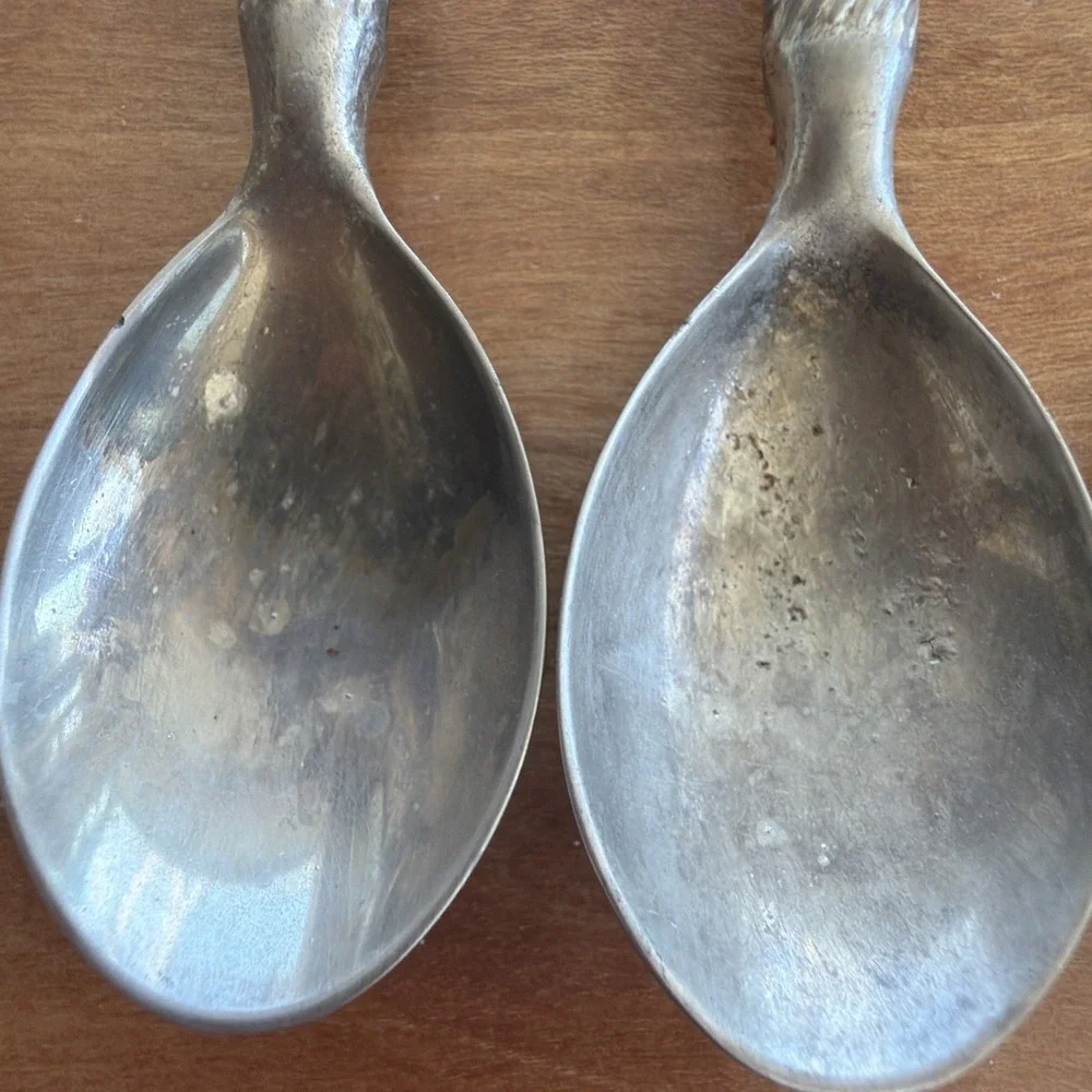 Vintage Silver Plated Rope & Tassel Marmalade‎ Spoons 3 in Set